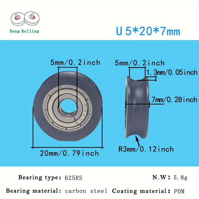 10pcs 625 Plastic Bearing POM Plastic Pulley Roller Door And Window