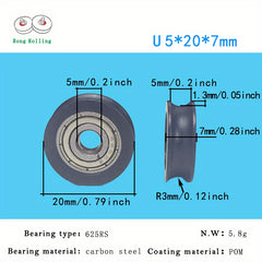 10pcs 625 Plastic Bearing POM Plastic Pulley Roller Door And Window