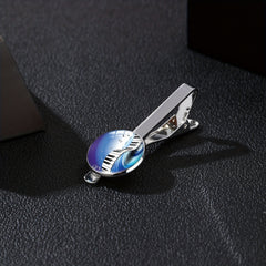 Vintage Piano Keyboard Music Note Round Tie Clip Buckle Gift
