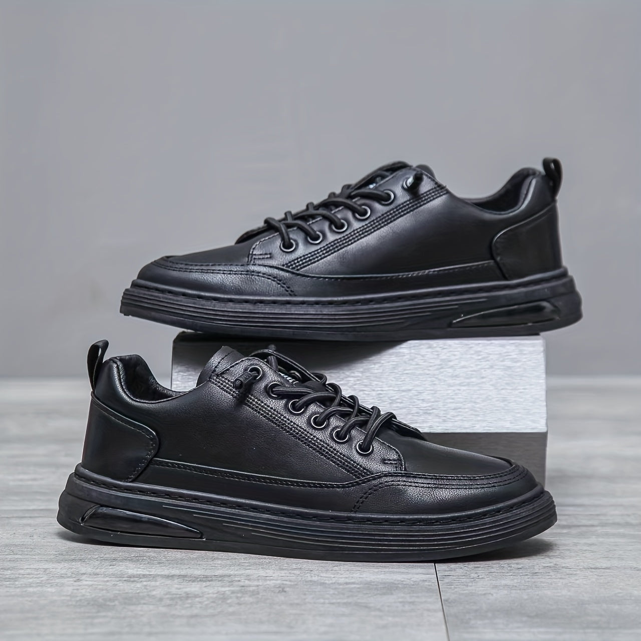 Men's Smart Casual Dress Shoes Lace-Up Anti-Skid Flat Driving Shoes