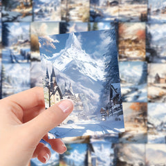 60pcs Winter Scenery Stickers for Water Bottles Laptops Phones