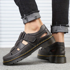 Men's Non Slip Hook And Loop Sandals - Wear resistant Comfy Beach Shoes