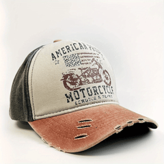 American Pride Motocycle Tricolor Denim Cap