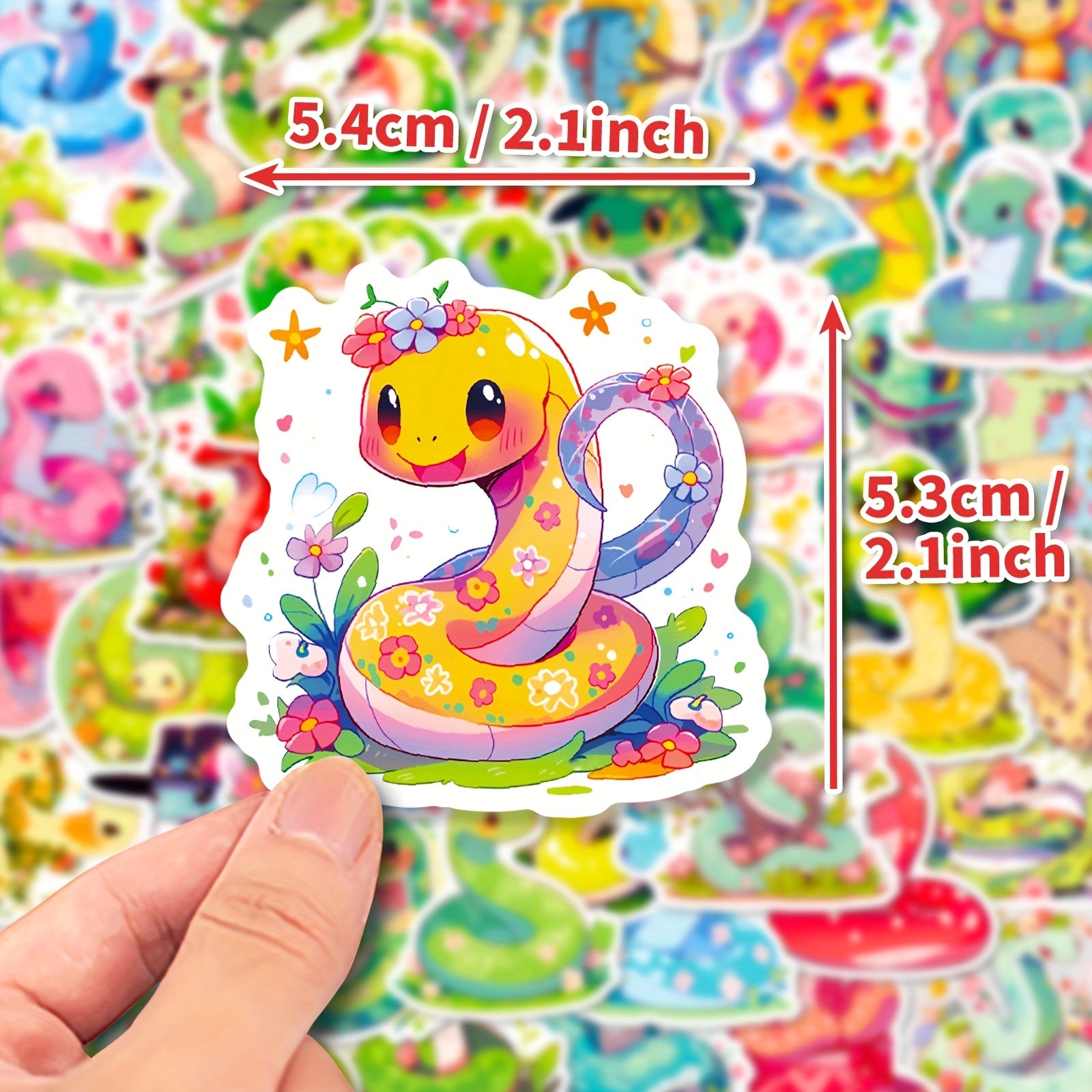 50 Snake Stickers for Water Bottles Laptops Phones