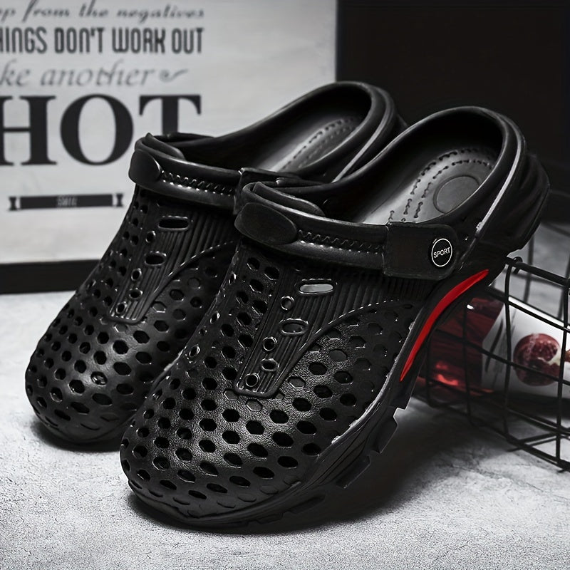 Men's Breathable Slip On Clog Sandals with Strap