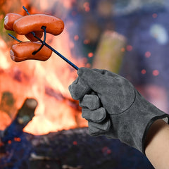 1pair Heat Resistant BBQ Gloves for Outdoor Picnic and Barbecue