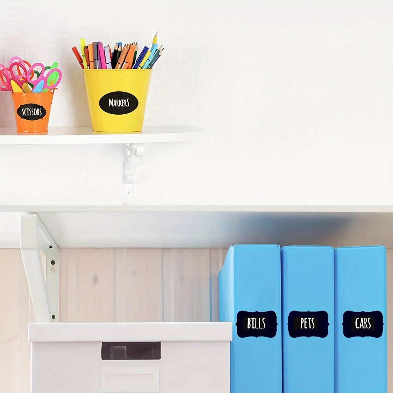Blackboard Adhesive Label & Marker Pen Set