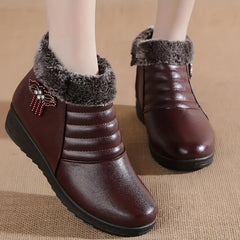 Women's Rhinestone Short Boots Plush Lined Ankle Boots