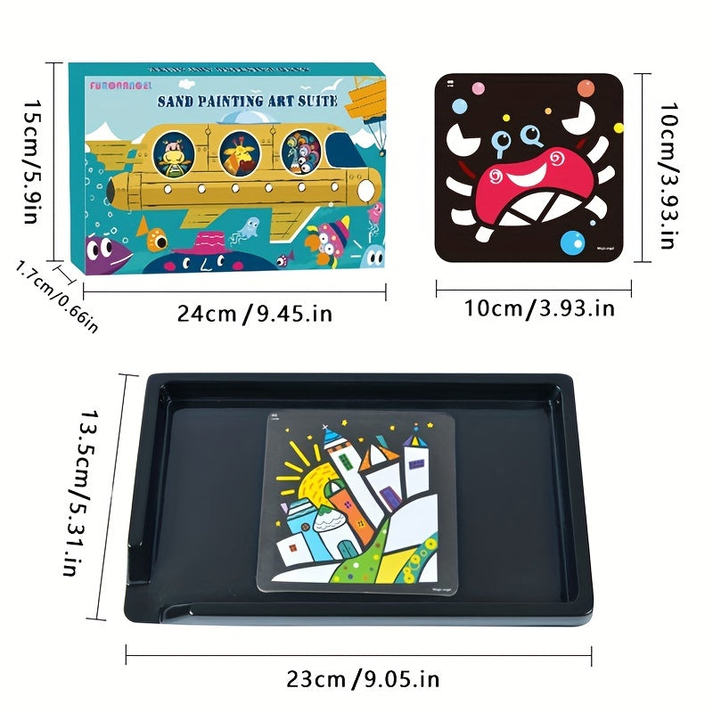Kids Sand Painting Set DIY Colored Sand Toys Kindergarten Puzzle