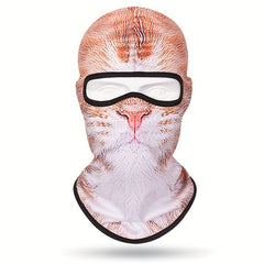 3D Animal Pattern Cap Mask Balaclava Sun Protection Quick Drying Headgear