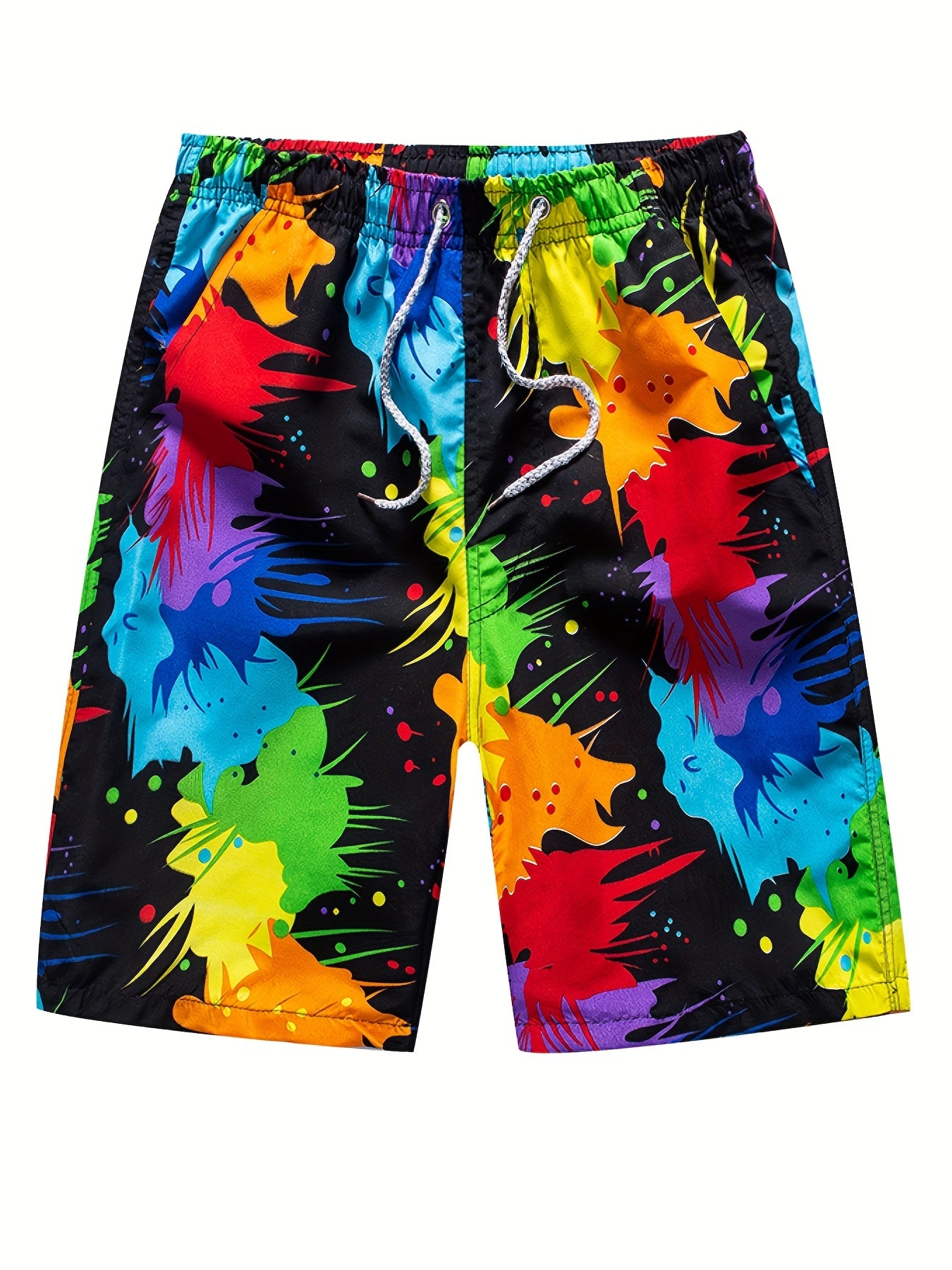Palm Trees Ombre Print Casual Summer Pool Beach Shorts Men's Lounge Shorts