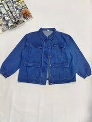 Casual Denim Top Women's Zip-Up Denim Jacket