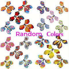 10pcs Magic Flying Butterfly Toy for Greeting Card Surprise