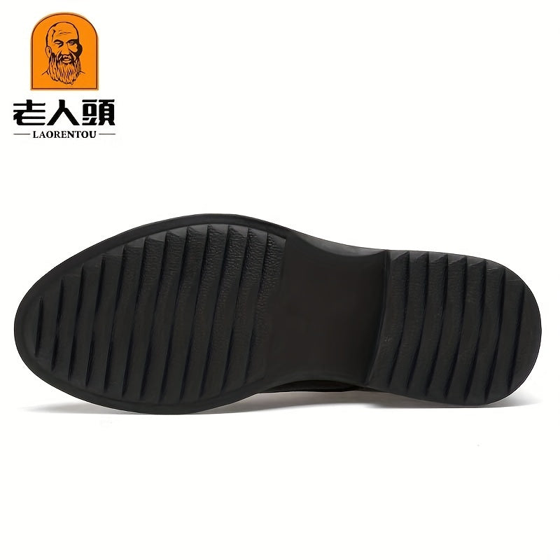 Men's Lace up PU Leather Boots Casual Comfy Walking Shoes
