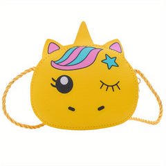 Cartoon PU Leather Crossbody Bag Lightweight Casual Shoulder Bag
