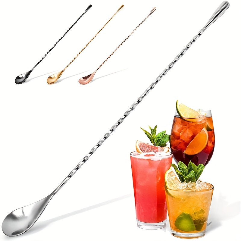 Stainless Steel Spiral Pattern Stirring Spoon