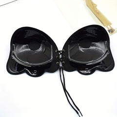 Invisible Strapless Push Up Lift Bra Scallop Trim