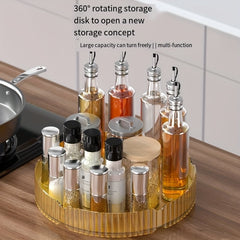Acrylic Lazy Susan Turntable Display Stand Rotating Spice Rack Makeup Organizer