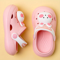 Girls Cartoon Bear Clogs Lightweight Anti Slip Indoor Outdoor Beach Pool