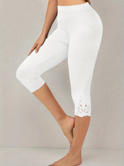 Lace Skinny Capris Leggings for Women