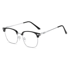 Women's Light Blocking Glasses Crystal Lens Rimless Computer Gaming Eyeglasses