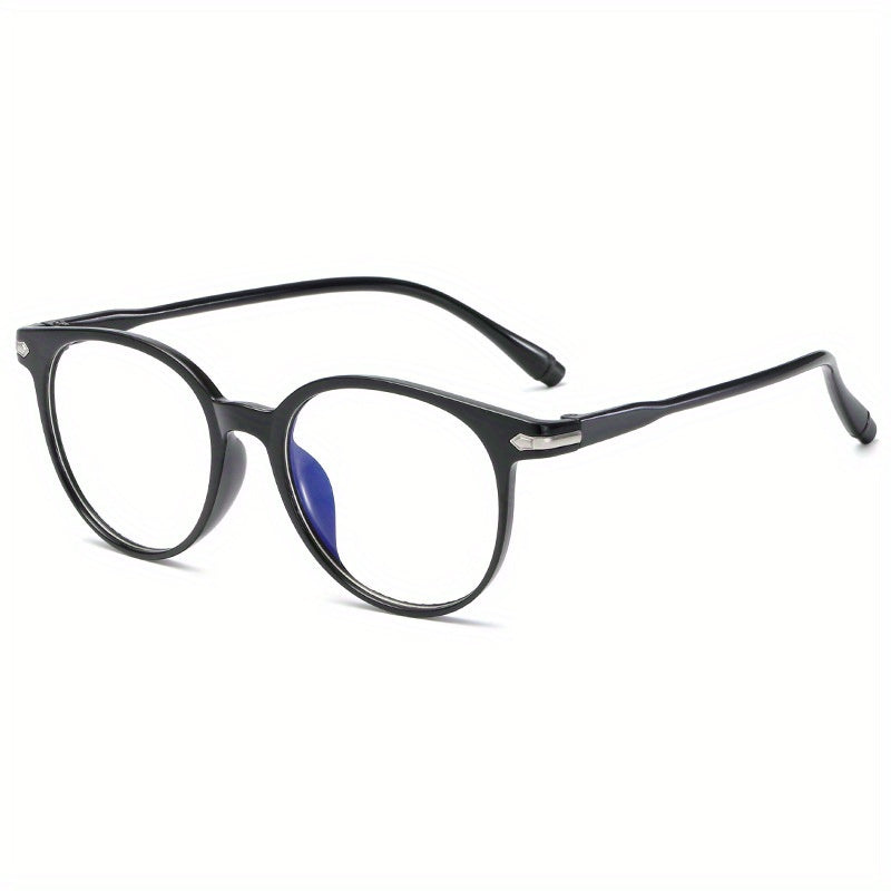 Retro Jelly Round Frame Clear Lens Computer Glasses