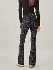 Plaid Print High Rise Yoga Trousers