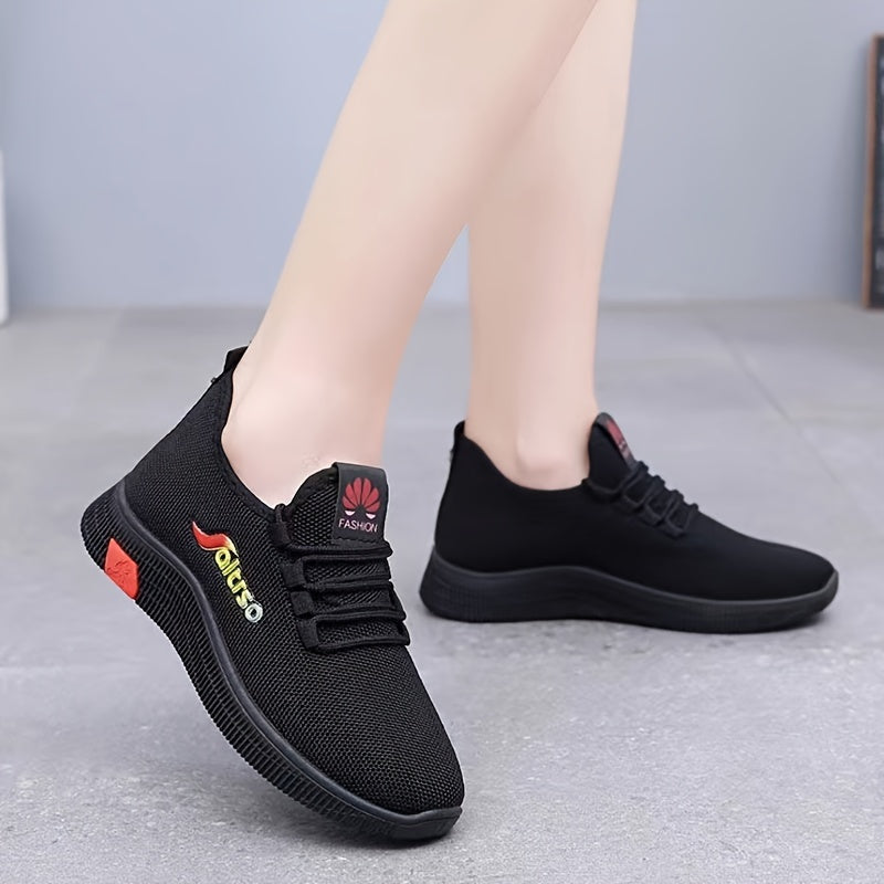 Women's Mesh Running Shoes Lace-Up Outdoor Sneakers