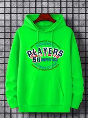 Men's Casual Print Hoodie Sweatshirt with Drawstring Hood