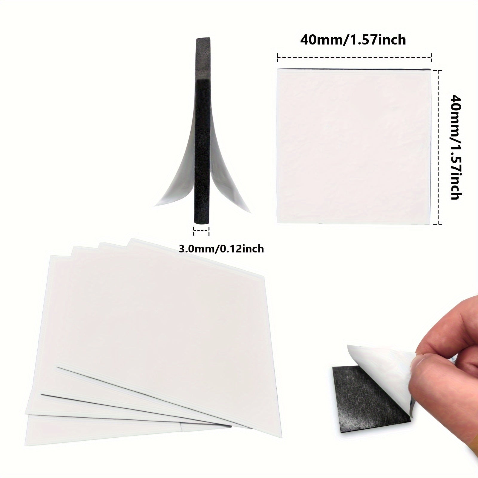 Double Sided Foam Tape 90/120pcs Crafts Square Adhesive Tape Heavy Duty 40x40mm