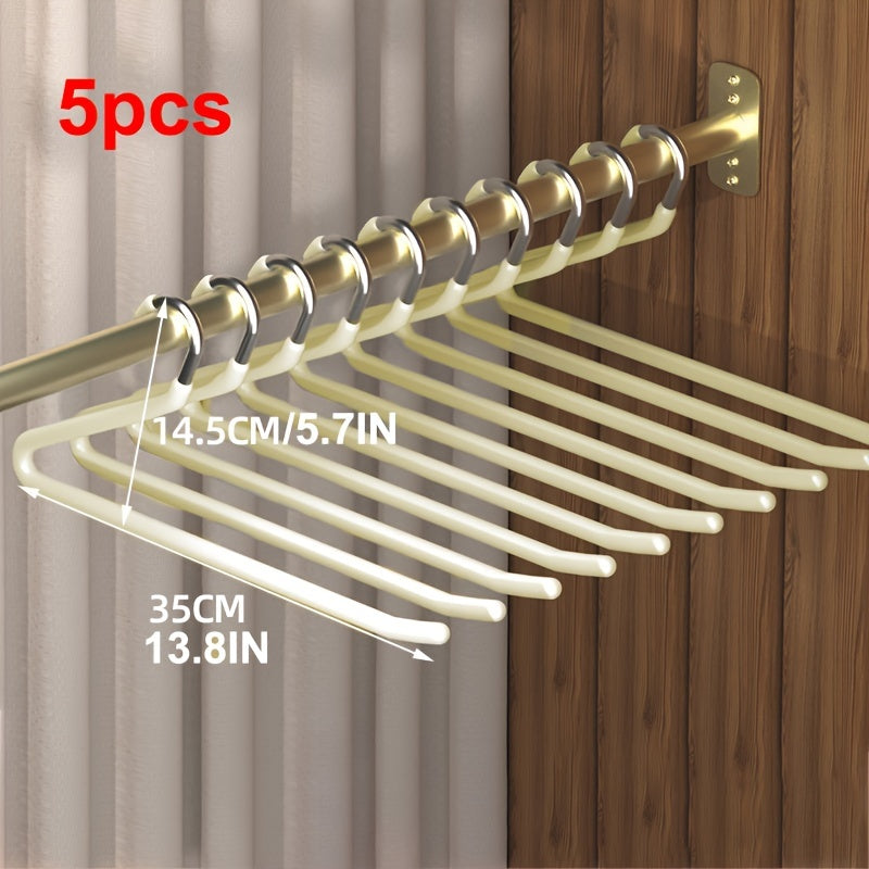 5pcs Goose-shaped Stainless Steel Hangers for Pants Scarf Home Storage