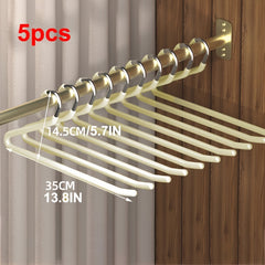 5pcs Goose-shaped Stainless Steel Hangers for Pants Scarf Home Storage