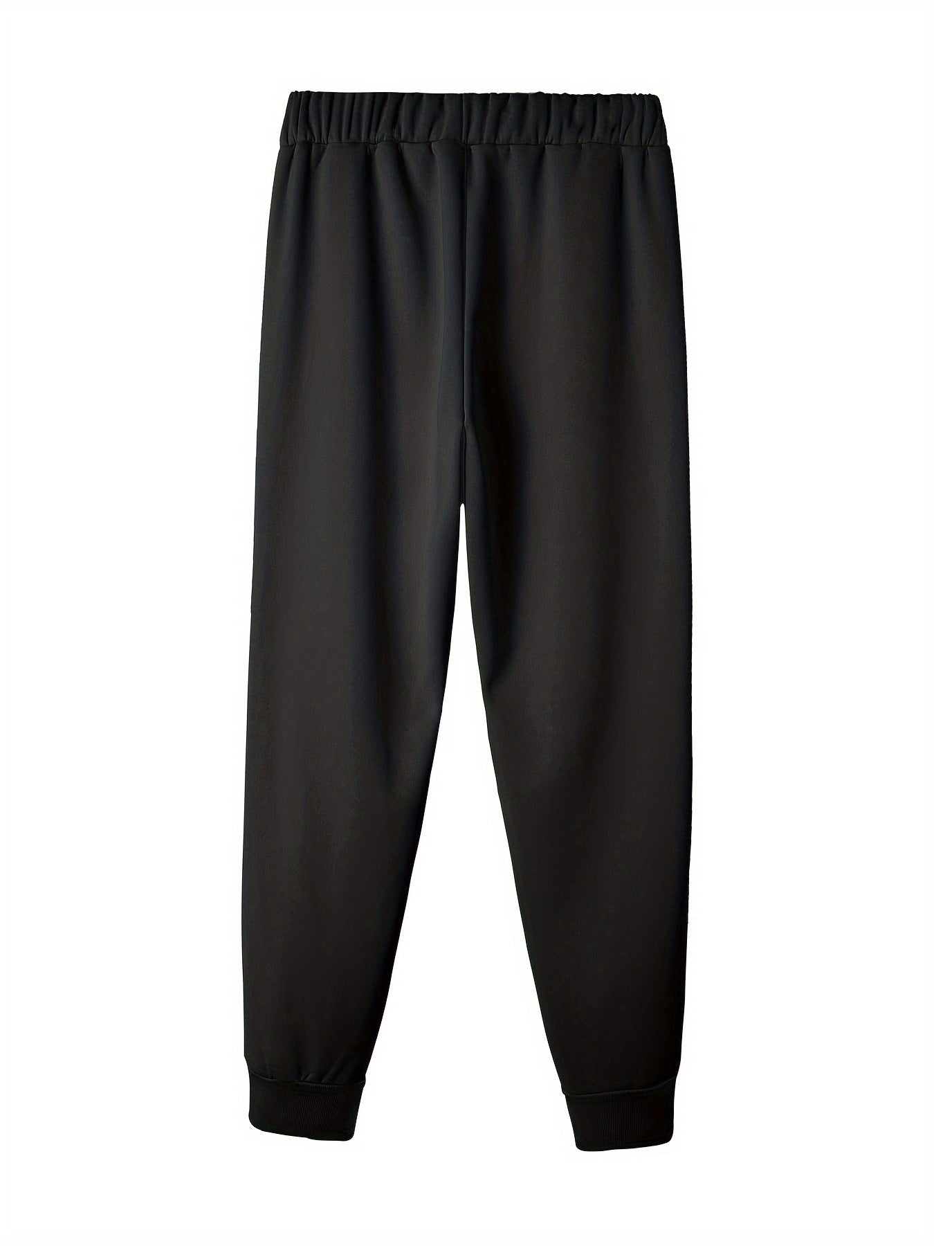 Graffiti Heart Print Fleece Joggers With Pockets