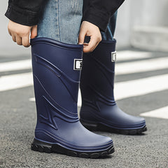 High Top Women's Rain Boots Stylish Waterproof Footwear