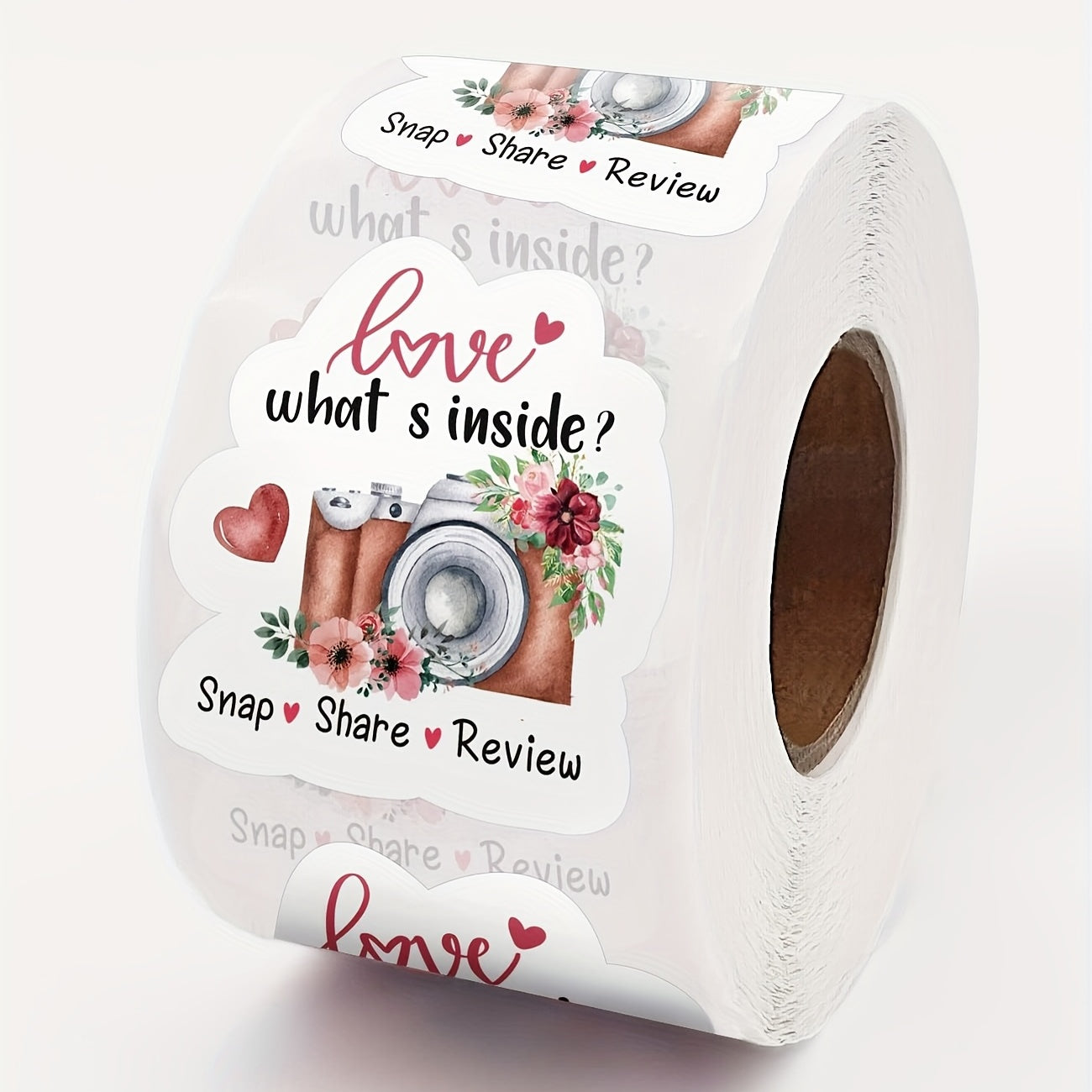 Retro Camera Thank You Sticker Label 500 Sheets