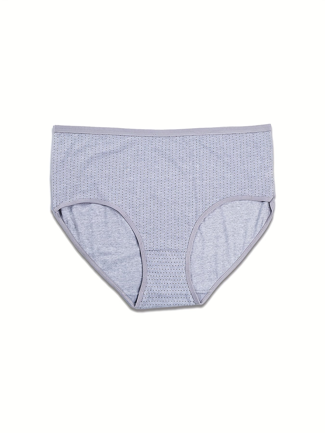 4 Pack Plus Size Panties Set Women's Plus Size Mid Waisted Soft & Breathable