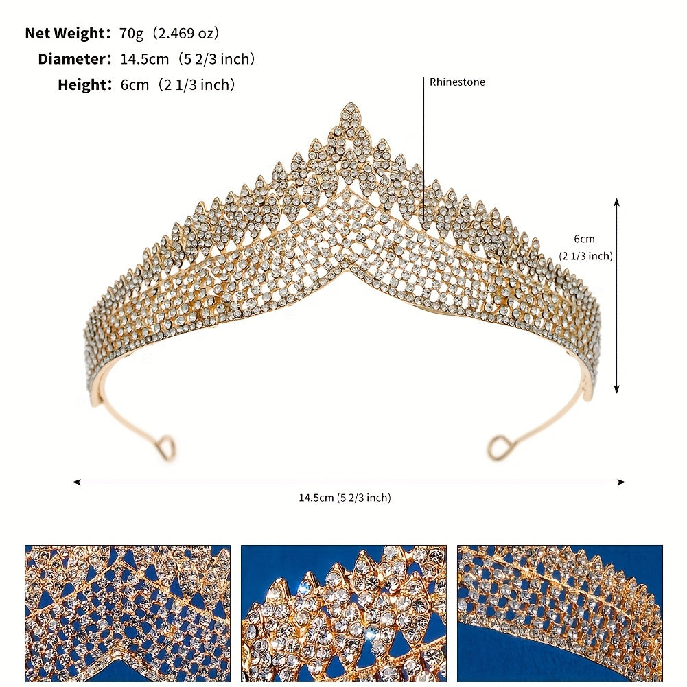 Vintage Rhinestone Bridal Tiara Head Crown