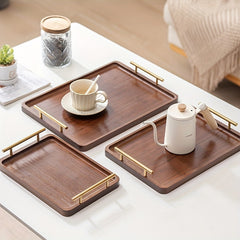 Bamboo Serving Tray Coffee Table Tray Decorative Tray