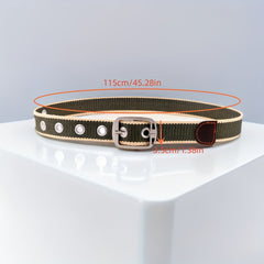 Canvas Alloy Needle Buckle Braid Belt Fashionable Cowboy Overalls Belt