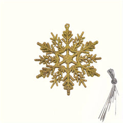 12pcs Glitter Snowflake Ornaments for Christmas Tree
