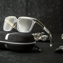 Men's Square Frame Steampunk Sunglasses UV Protection