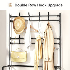 Freestanding Coat Rack with Shoe Storage, 59.99 cm
