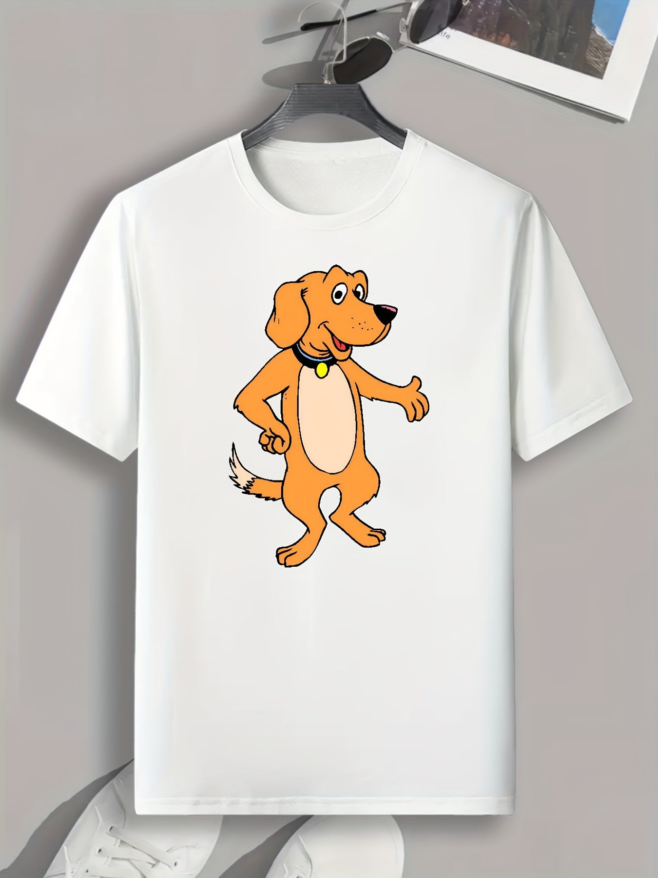Dog Print Men's Graphic T shirt Casual Comfy Tees For Summer