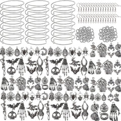 110pcs Halloween Charms Pendant DIY Set With Adjustable Bracelet