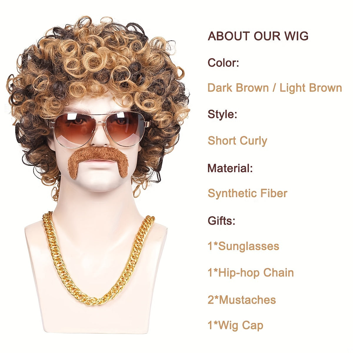 Men's Costume Halloween Party Accessories Set