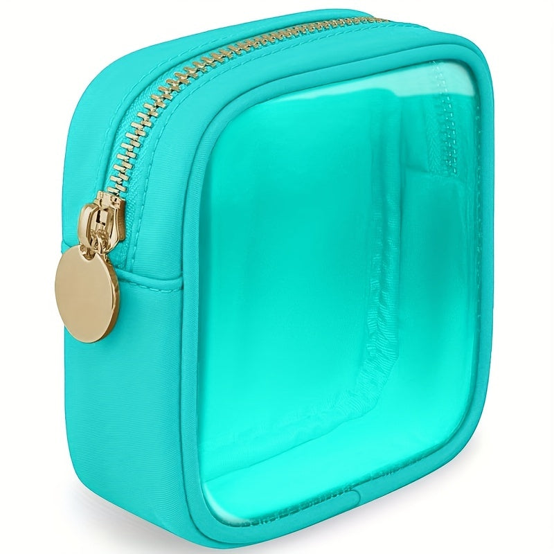 Clear Travel Makeup Bag Small Cosmetic Zipper Pouch Translucent Coin Purse