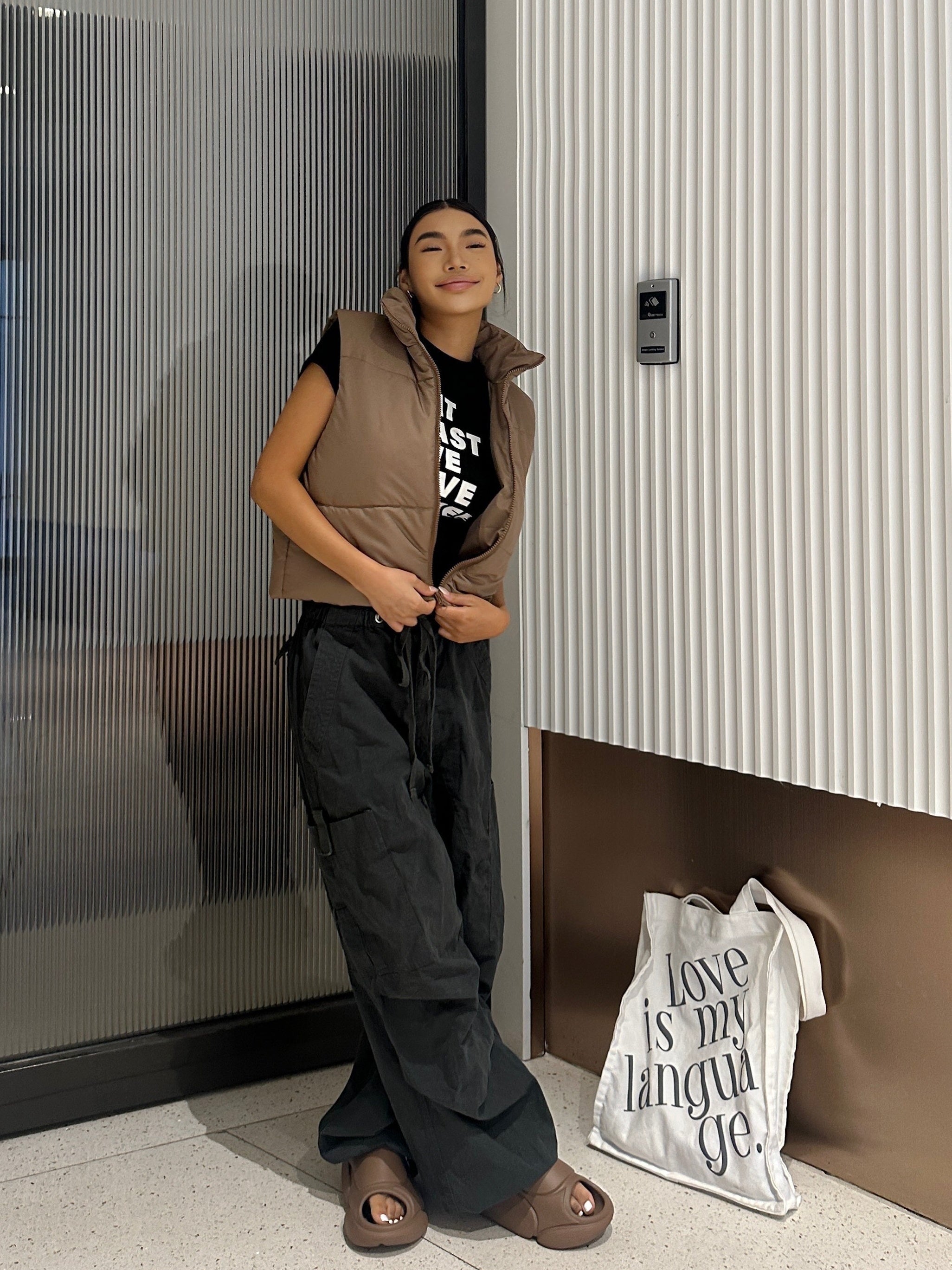 High Neck Zip-Up Vest Sleeveless Outerwear