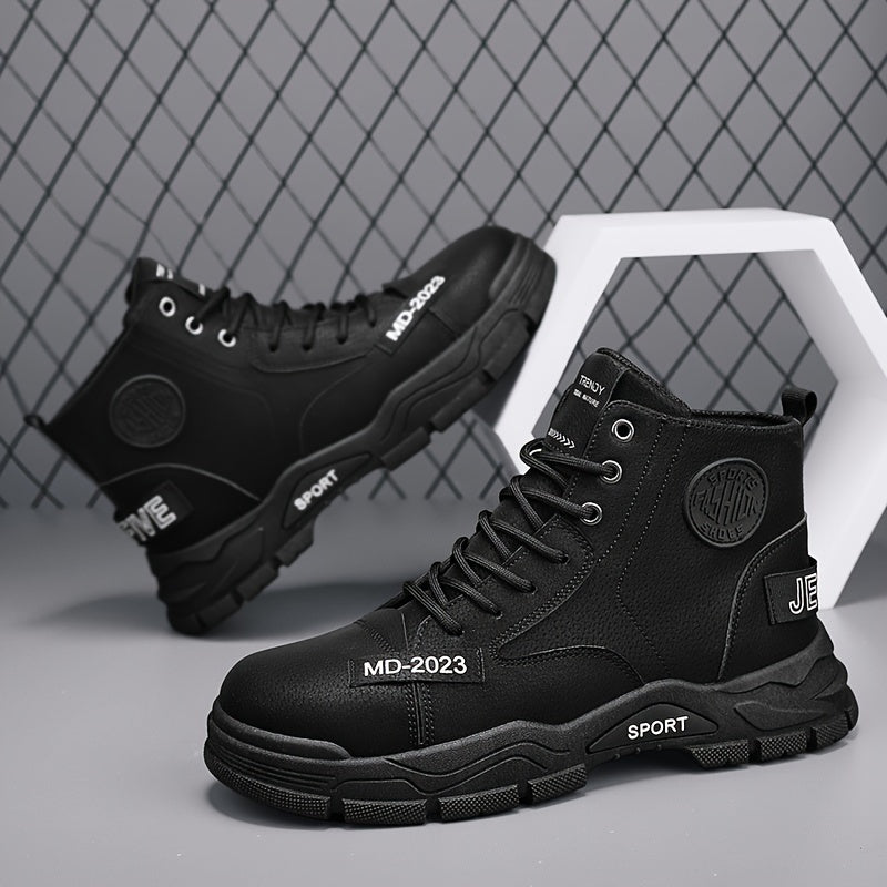 Men's High Top Hiking Boots Non Slip Lace Up Durable Outdoor Shoes