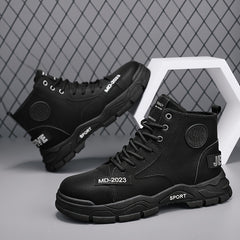 Men's High Top Hiking Boots Non Slip Lace Up Durable Outdoor Shoes