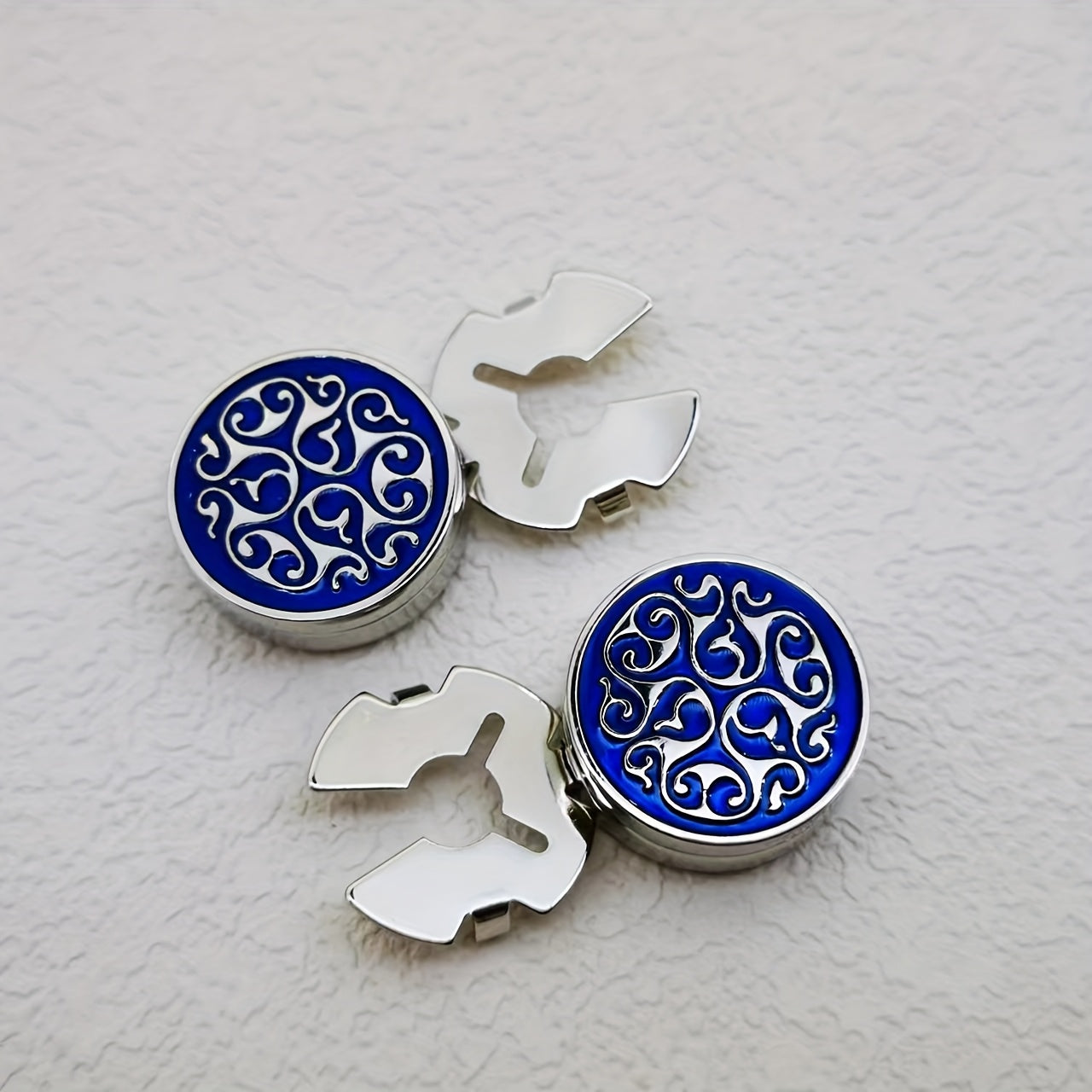 2pcs Golden Button Covers for Men & Women, Hidden Shirt Decoration